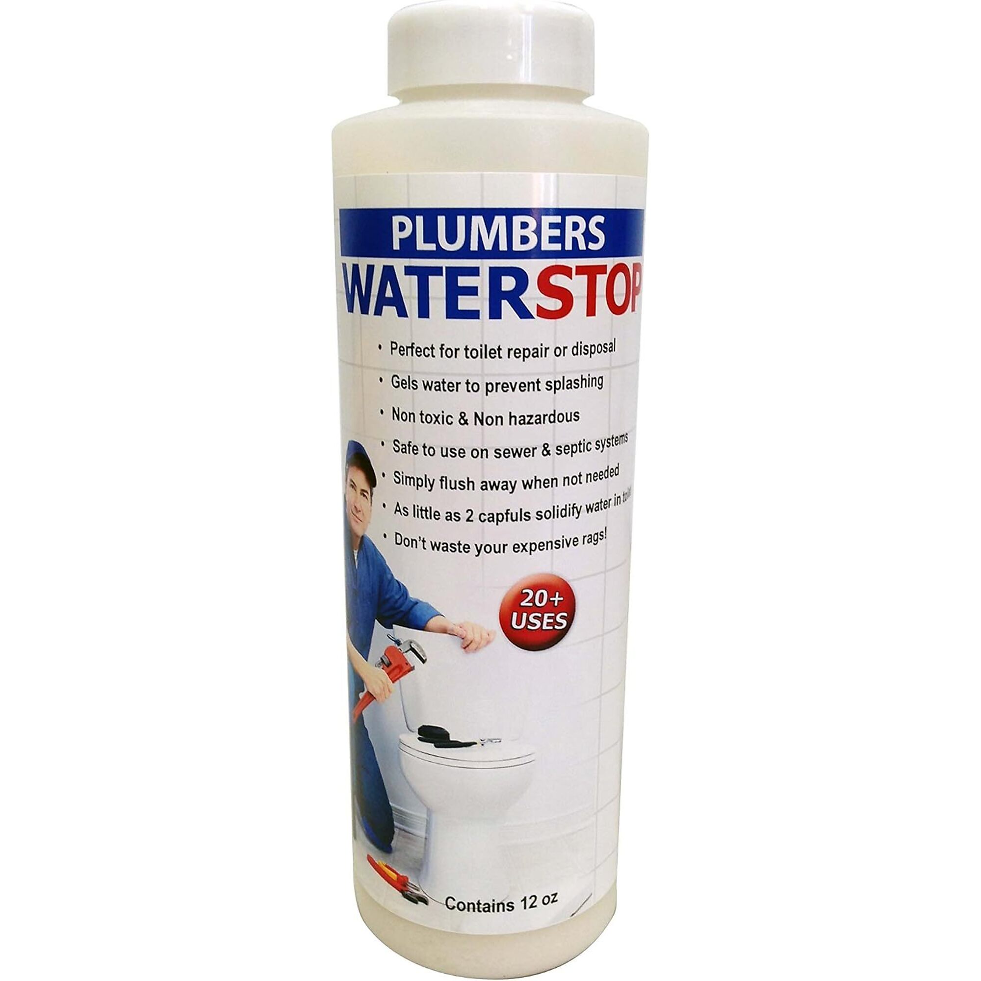Quick Dam Water Stop - 12oz Bottle, 12 Pk, Super Absorbent, Non-Toxic, Model# WS12-12